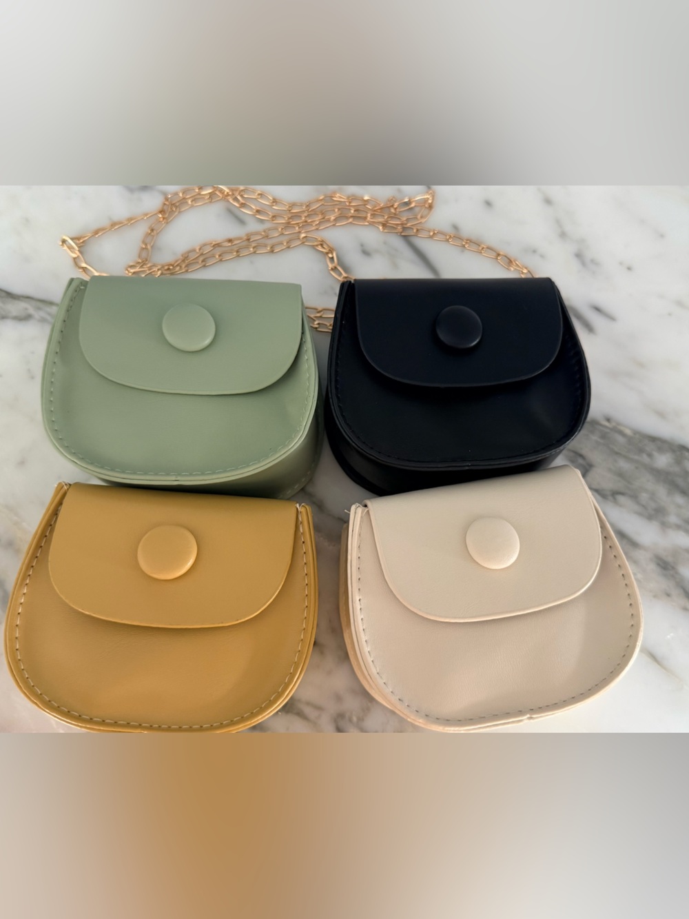 Women’s Mini Crossbody Bag in Mustard, Sage, Cream & Black ( Choose one)